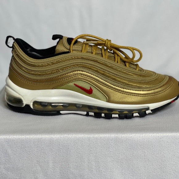 SZ 7 AIR MAX 97 OG QUICK-STRIKE GS 'METALLIC GOLD' 2017 QUICK SHIPPING!!! EASY!! - Picture 8 of 14